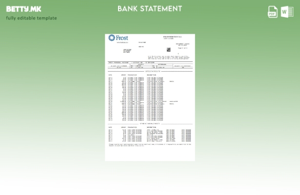 модерен стил УСА Фрост шаблон за збор за извод од банка